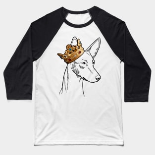 Ibizan Hound Dog King Queen Wearing Crown Baseball T-Shirt